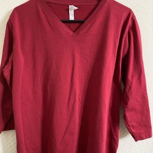 Live and Tell Red 3/4 Sleeve Top- Size XL